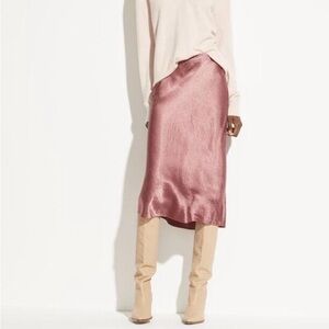 Satin Skirt in Rose by Vince